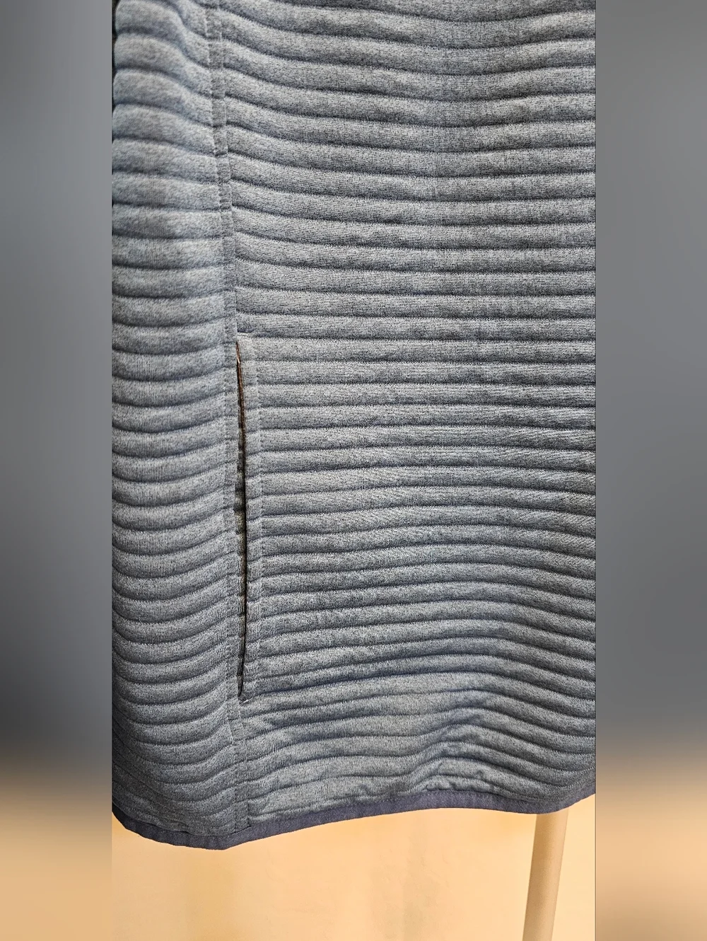 L.L. Bean Indigo Quilted Half-Snap Pullover